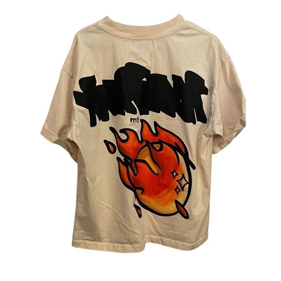 Hyde Park Mens Cream Coming In Hot Crewneck Short Sleeve T-Shirt Small - Picture 2 of 12